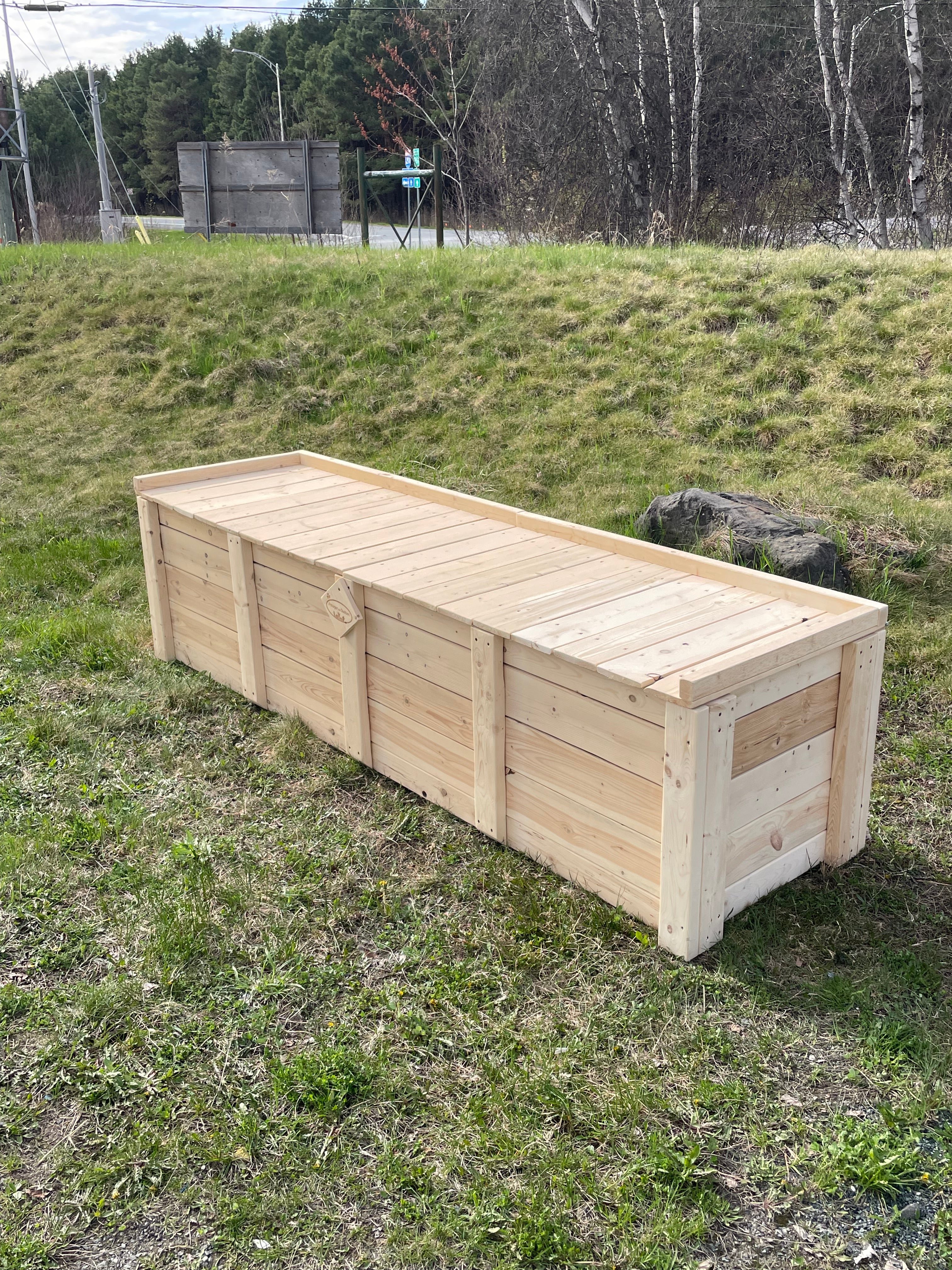 Banc / Bac de rangement collection rustique (très grand)