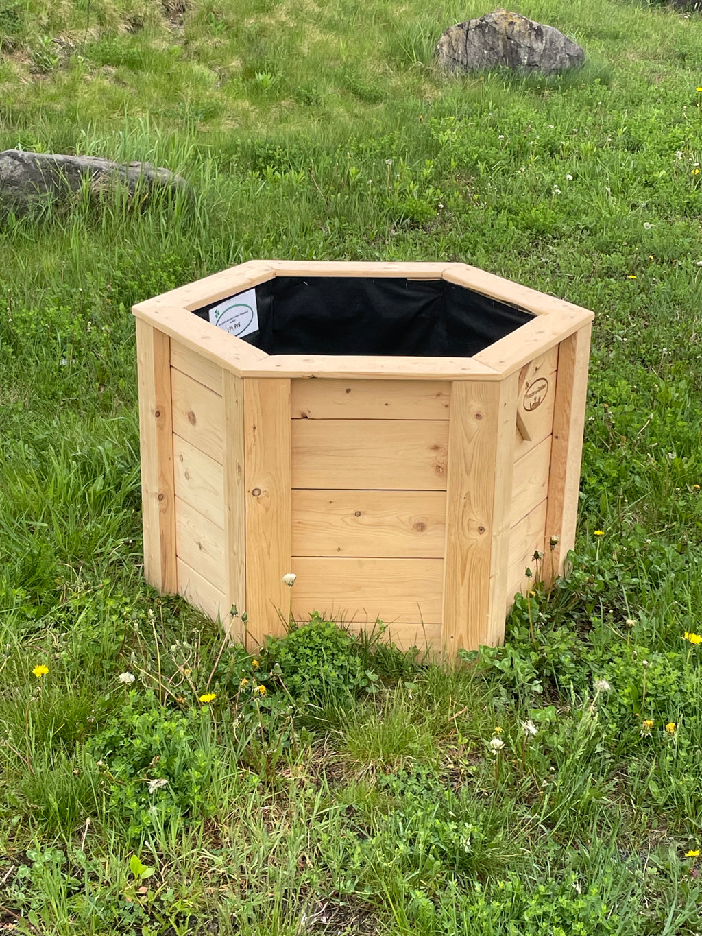 Bac au sol collection rustique (hexagone grand)