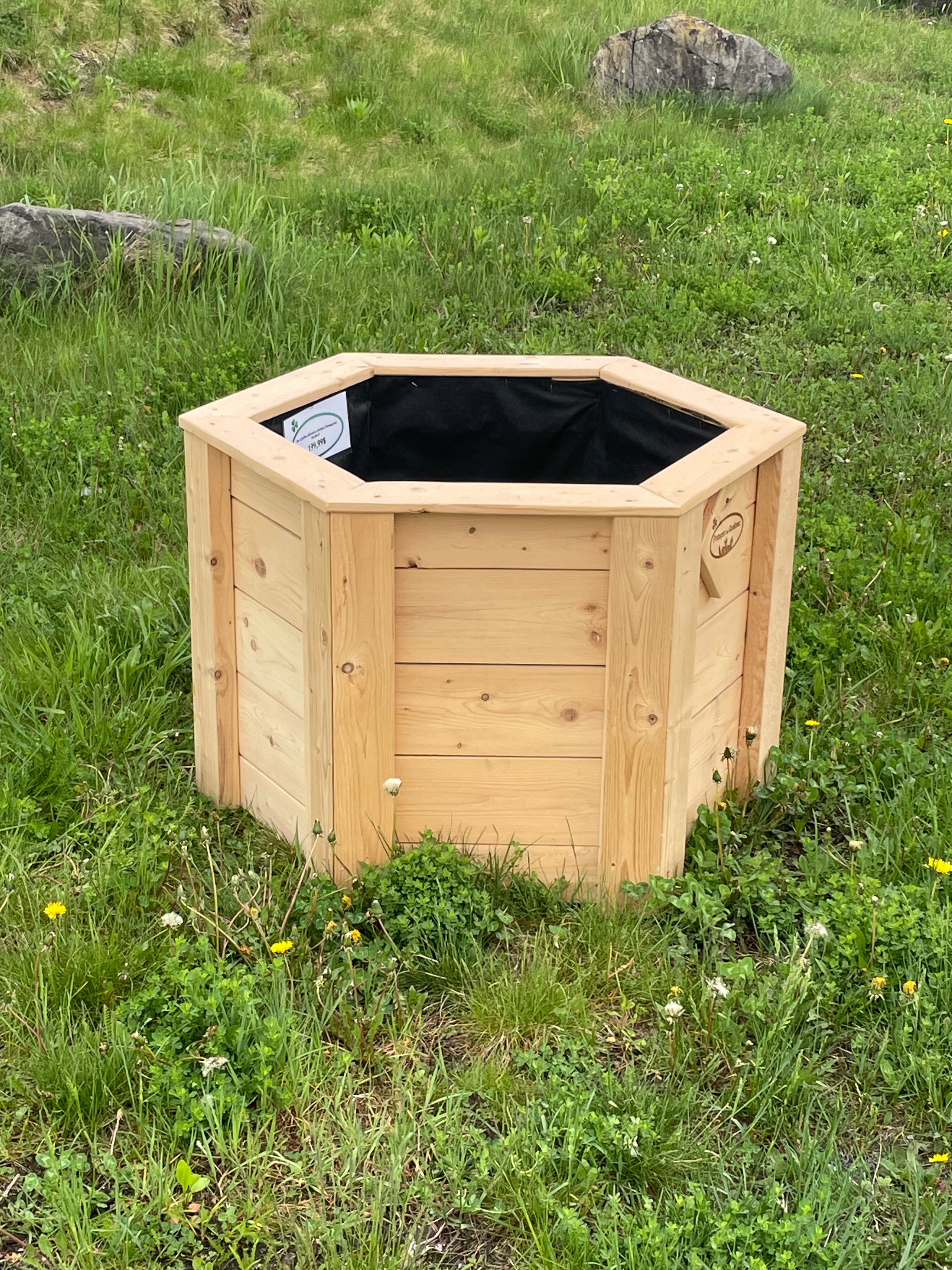 Bac au sol collection rustique (hexagone grand)