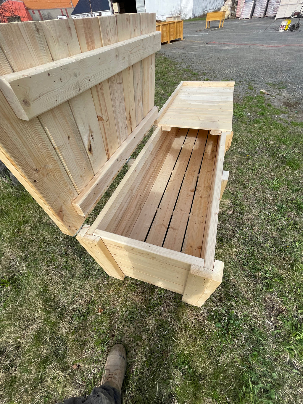 Banc / Bac de rangement collection rustique (très grand)