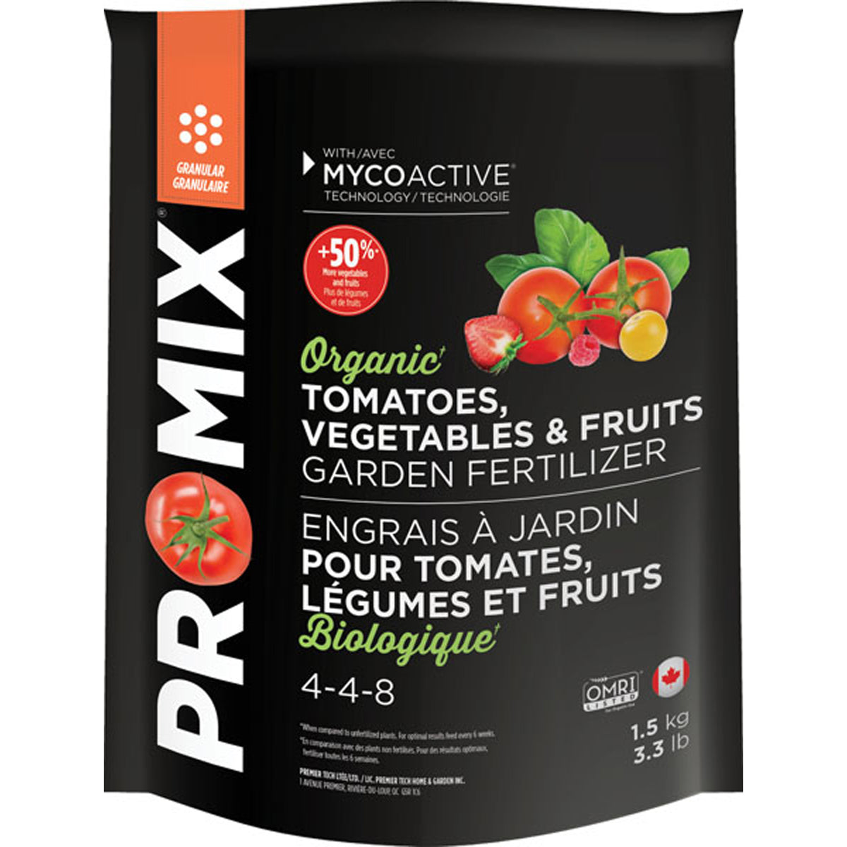 Engrais PRO-MIX à jardin pour tomates, légumes et fruits