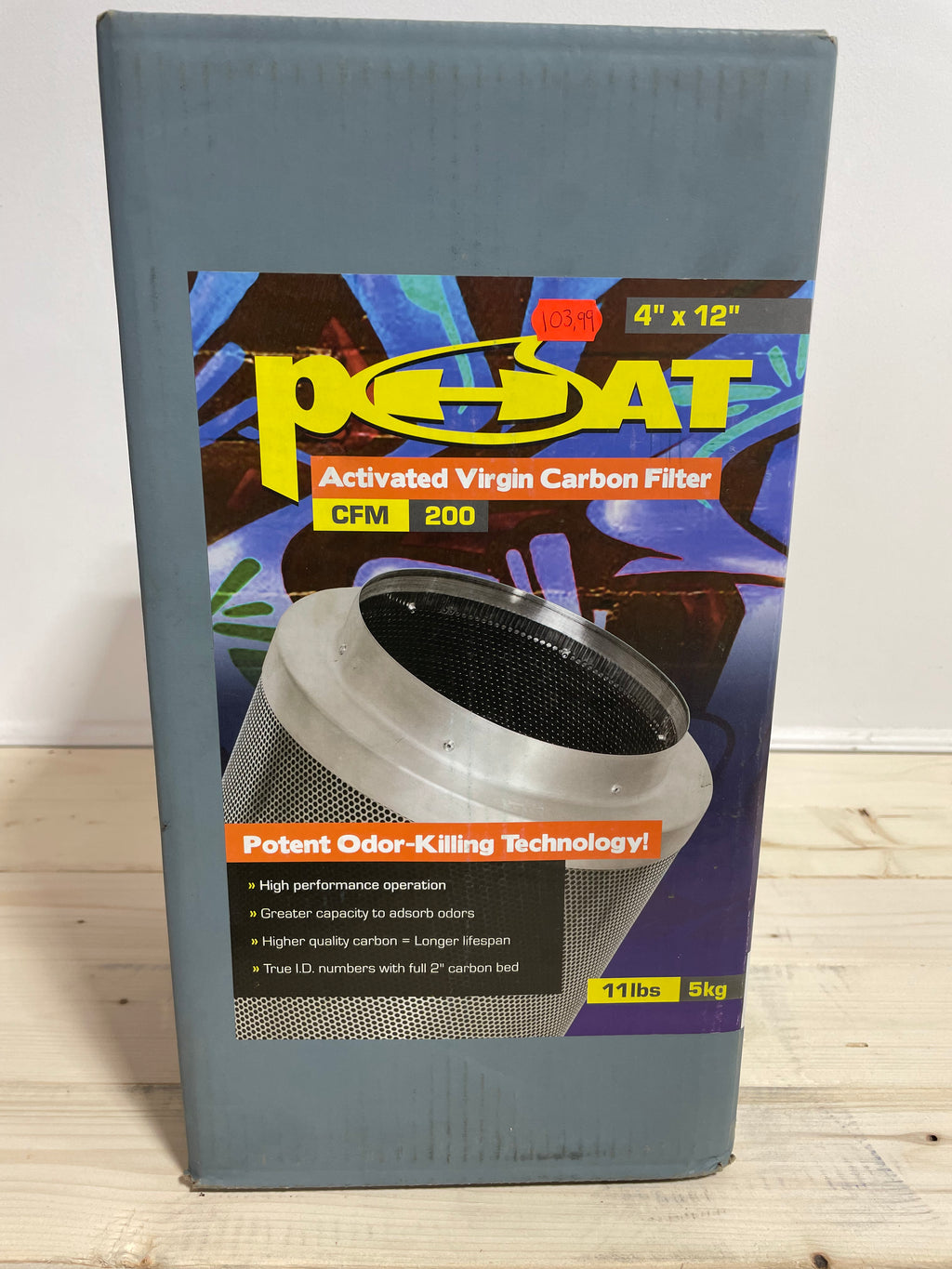 Filtre au charbon 4’’ x 12’’ CFM 200