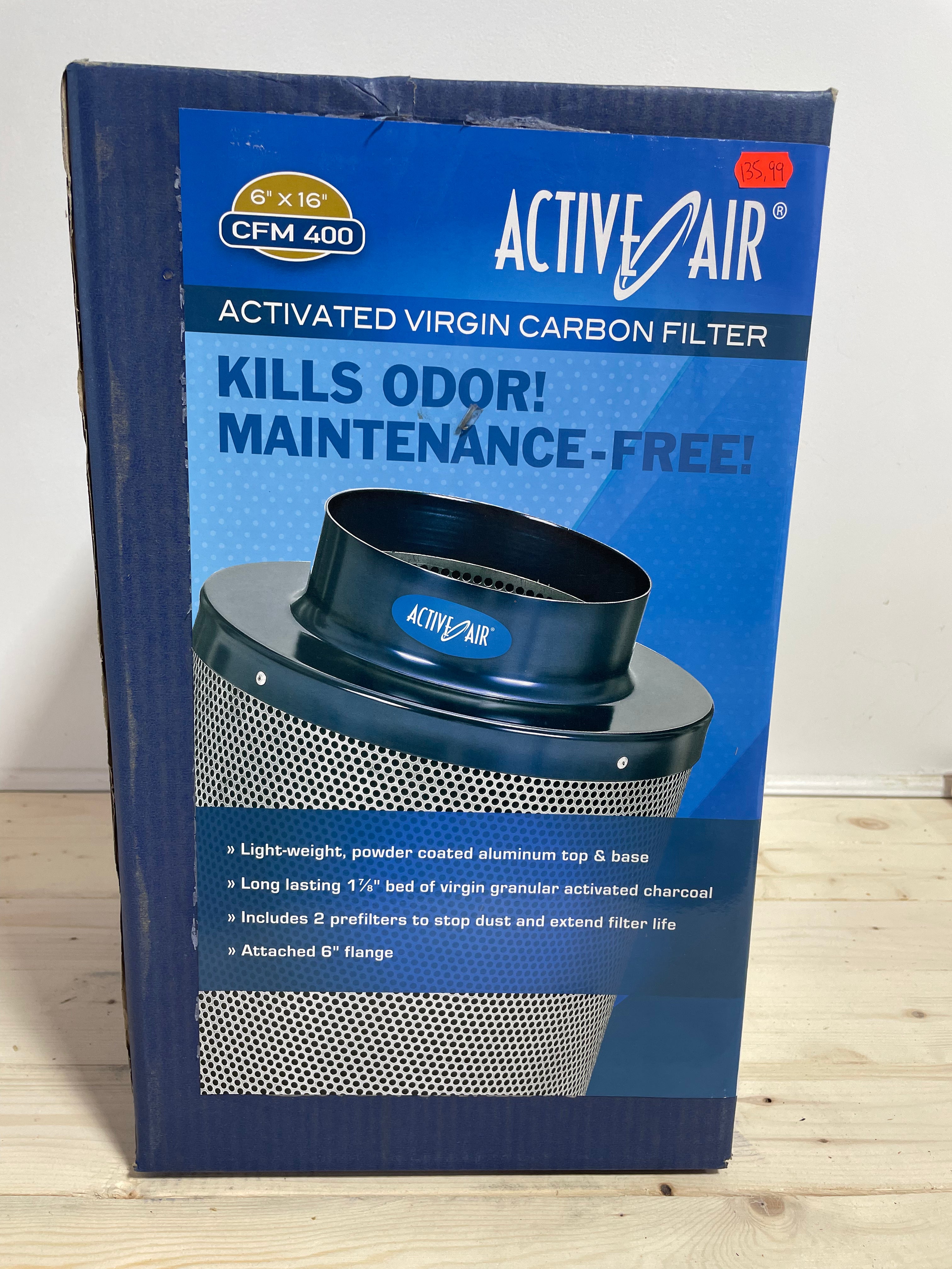 Filtre à air active air 6’’ x 16’’ CFM 400