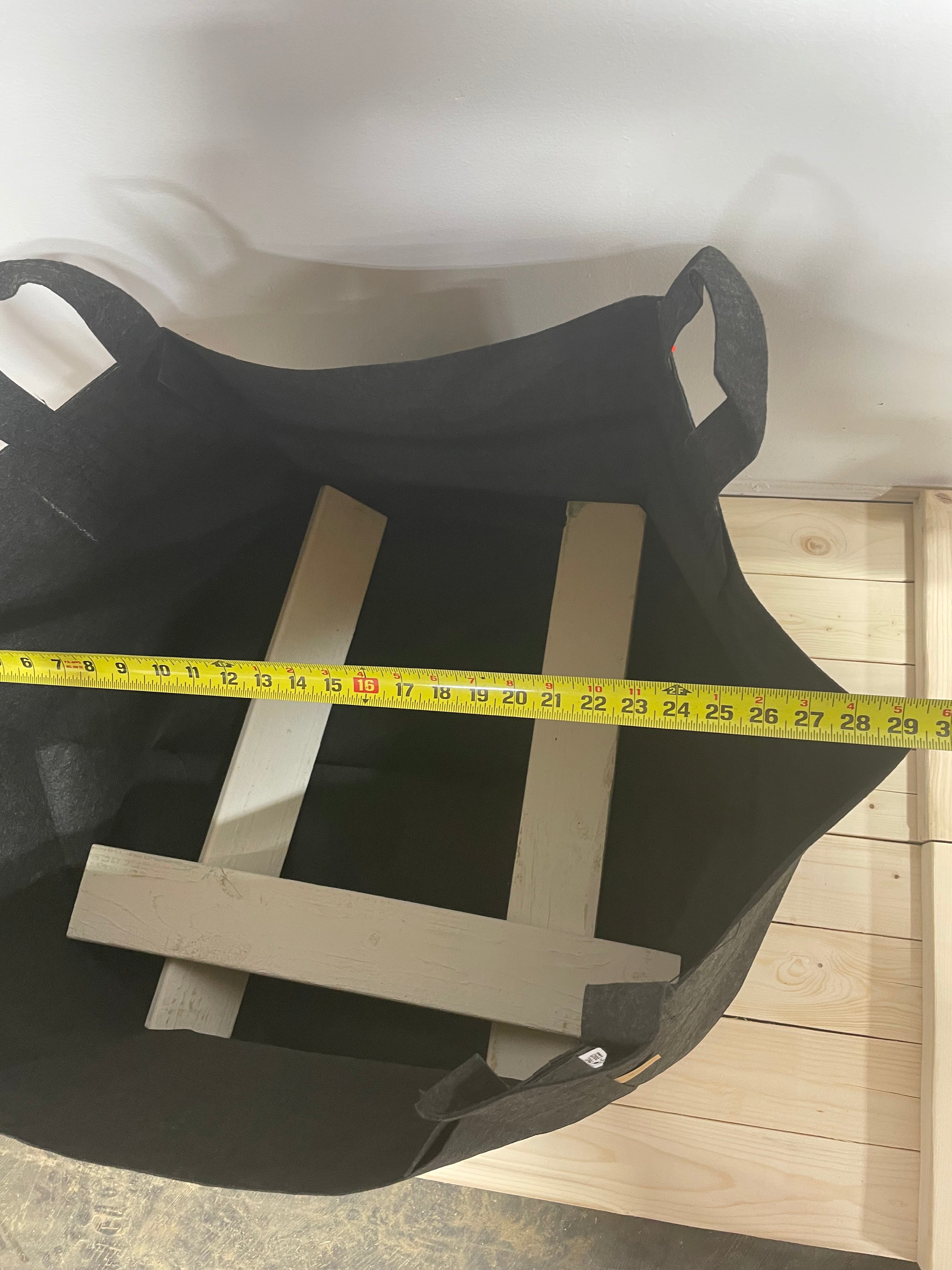 Pot en tissu recyclé 45 gallons / 170 Litres- Noir