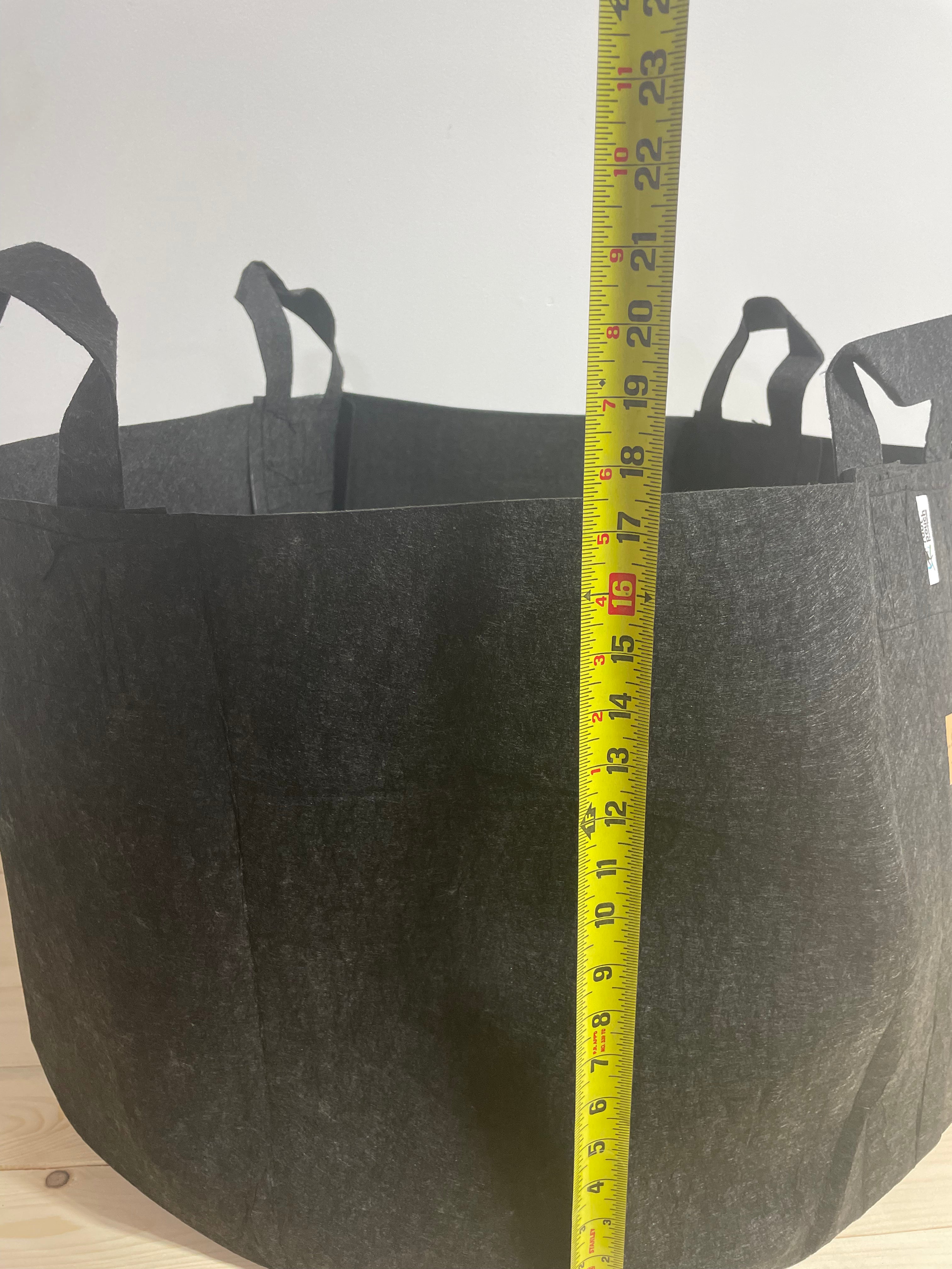 Pot en tissu recyclé 45 gallons / 170 Litres- Noir