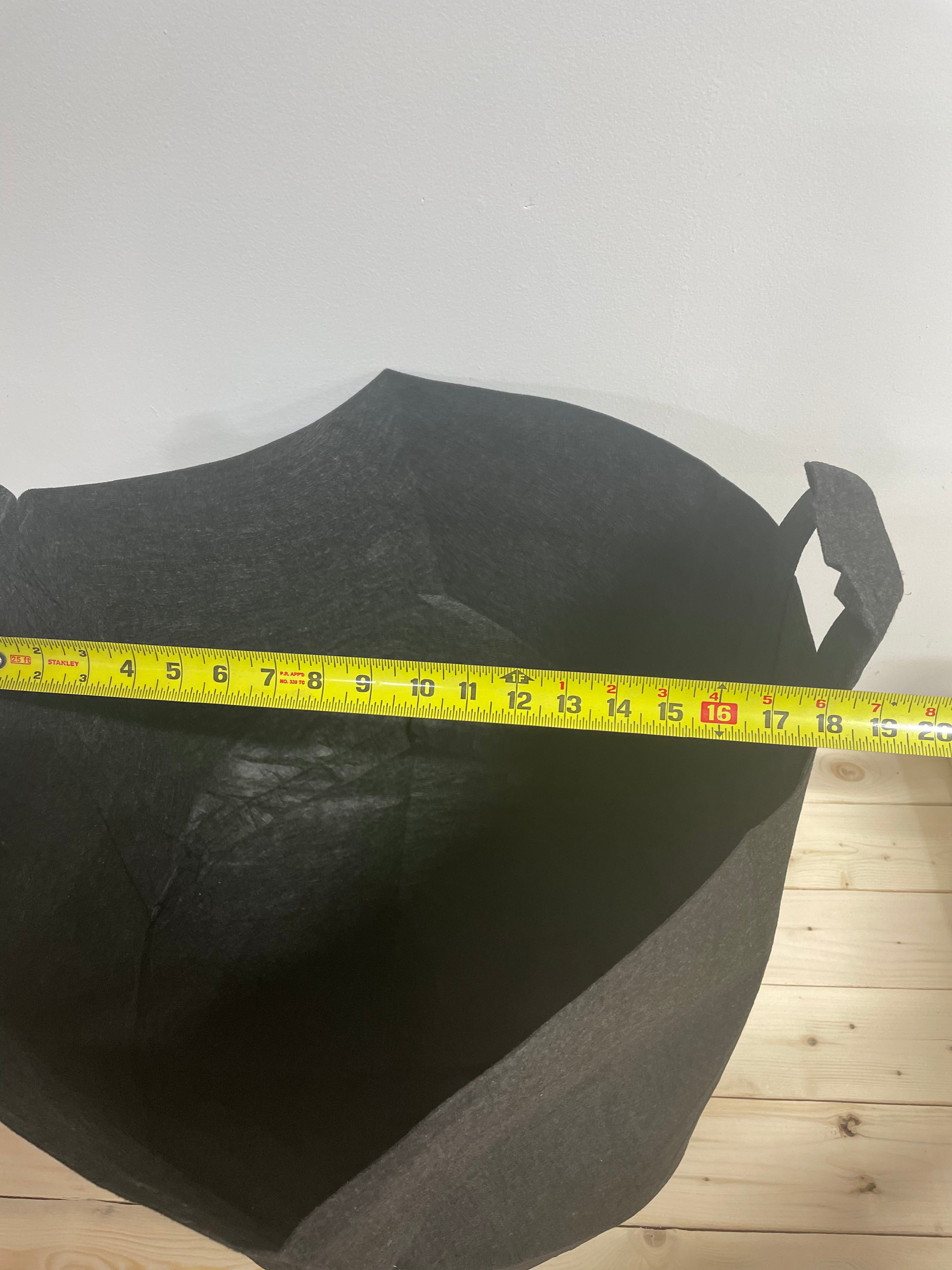 Pot en tissu recyclé 25 gallons / 95 Litres- Noir