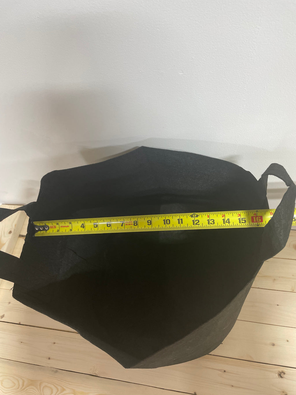 Pot en tissu recyclé 15 gallons / 56 Litres - Noir