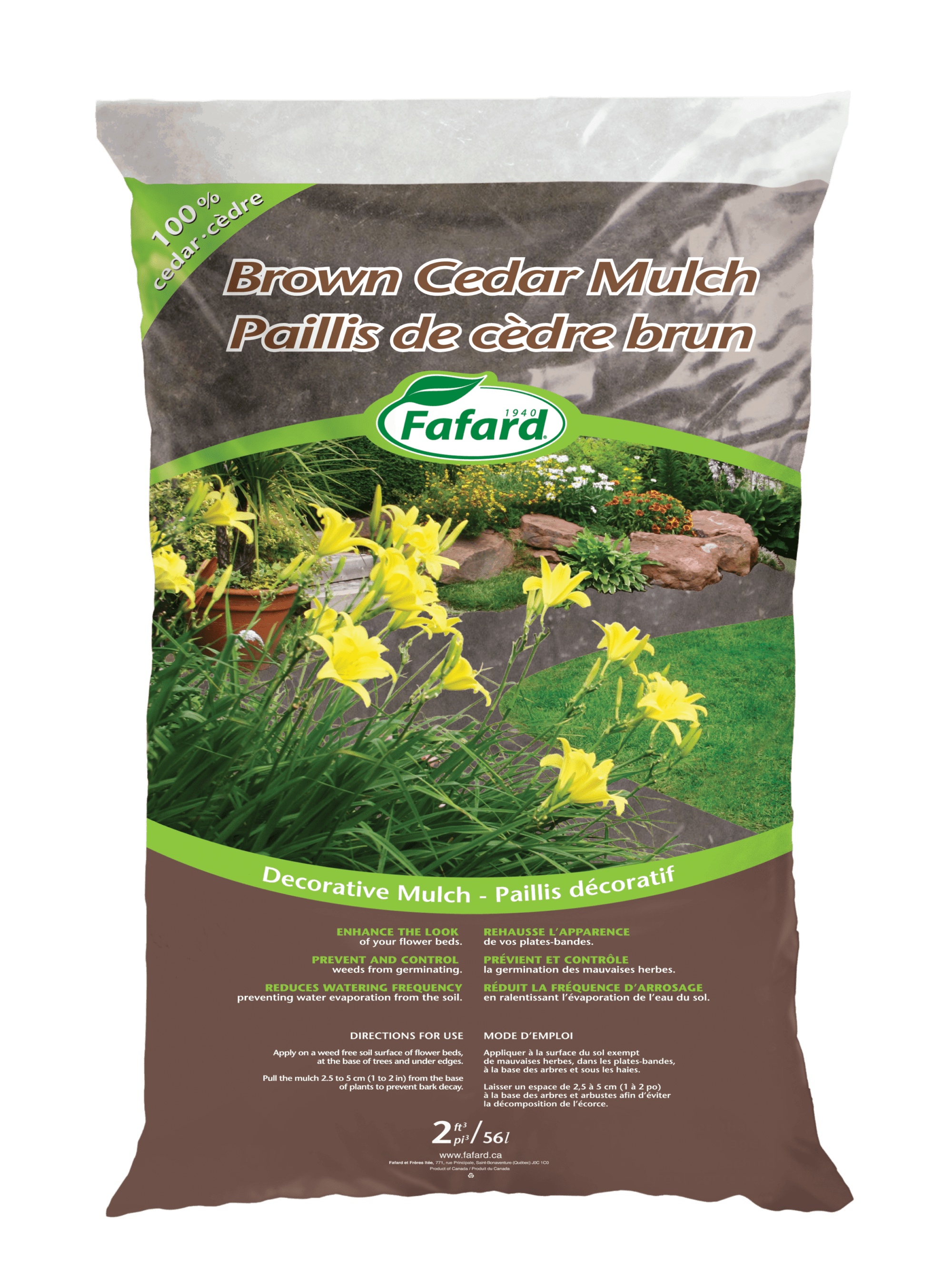 Paillis de cèdre brun