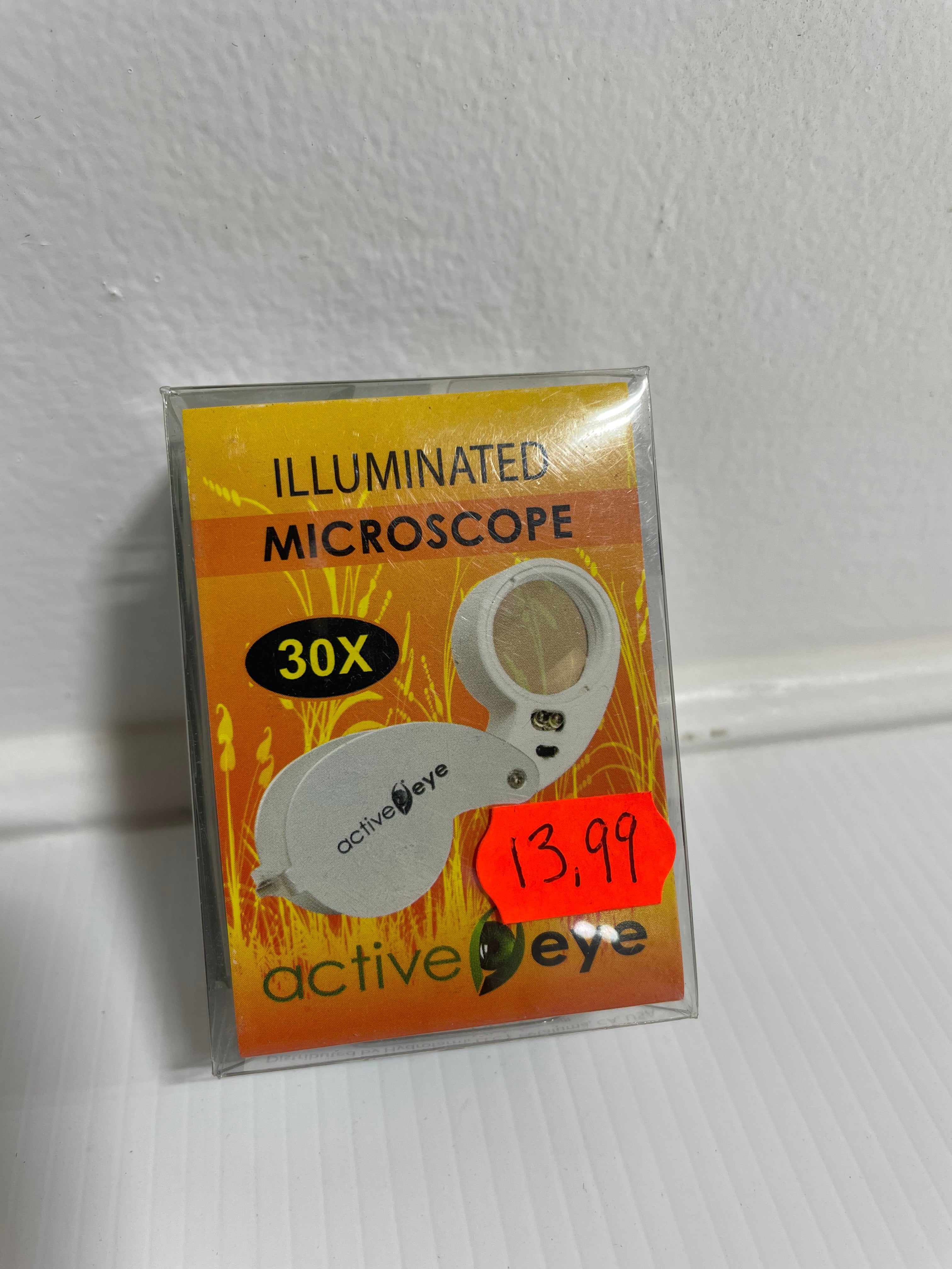 Microscope illuminated active eye 30x