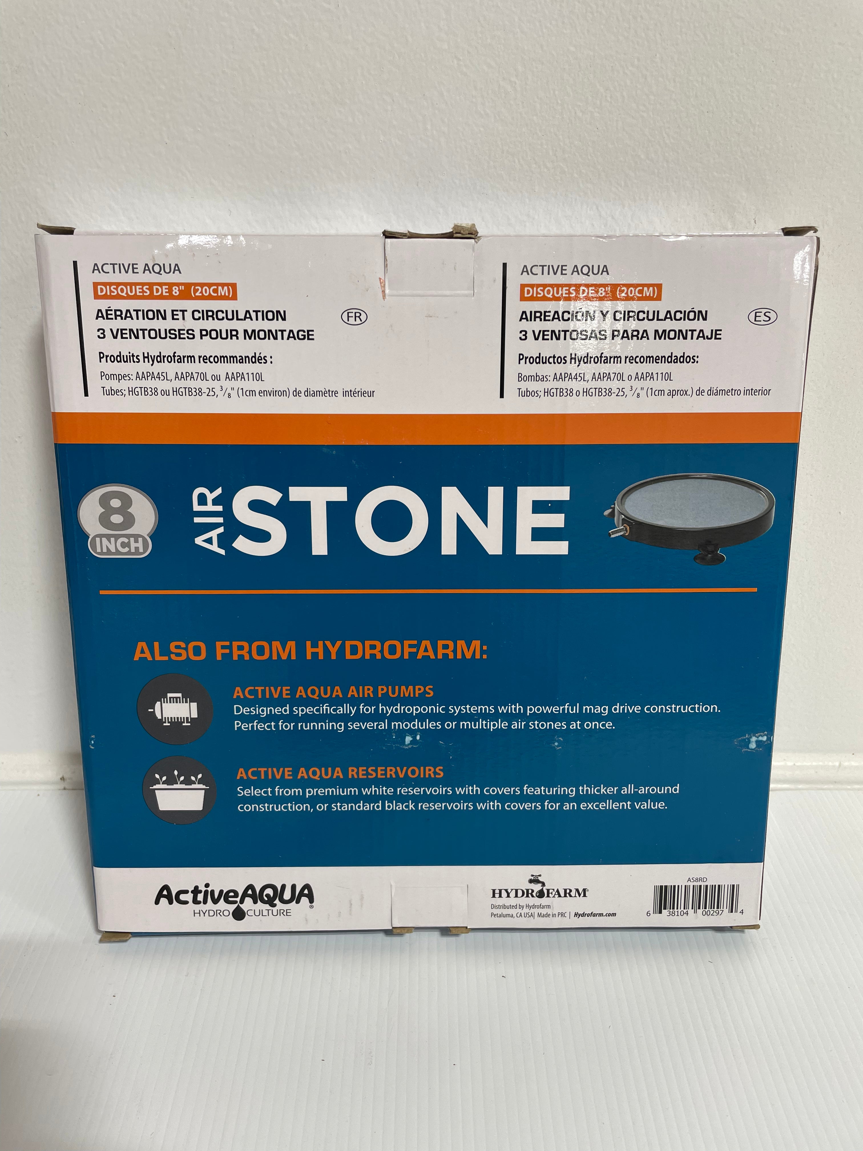 Pierre d’oxygénation Air stone 8’’ active aqua