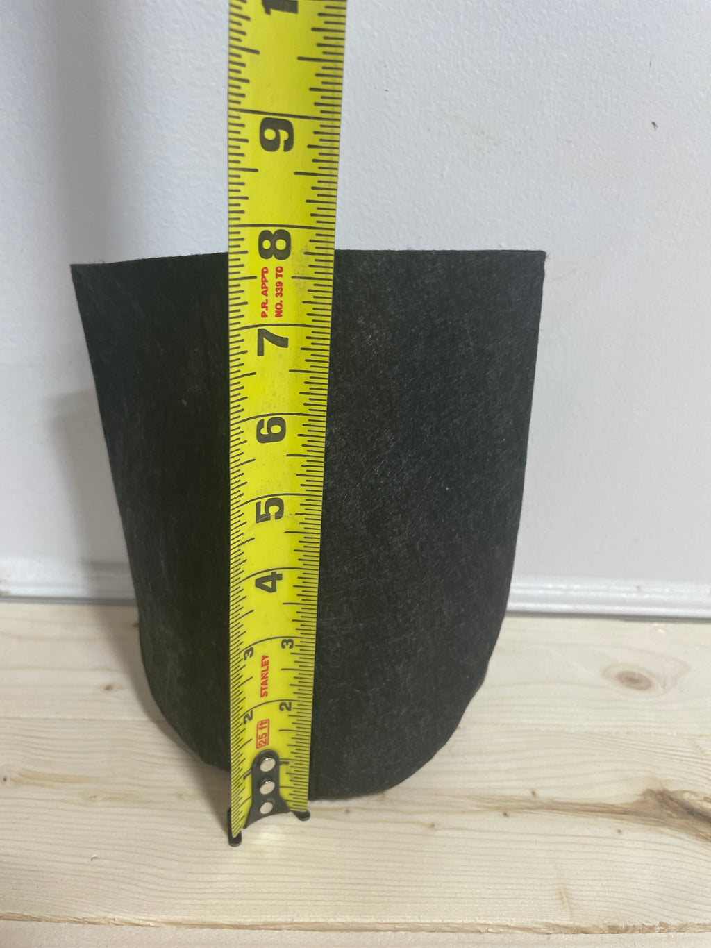 Pot en tissu recyclé 1 gallons / 3.8 Litres - Noir