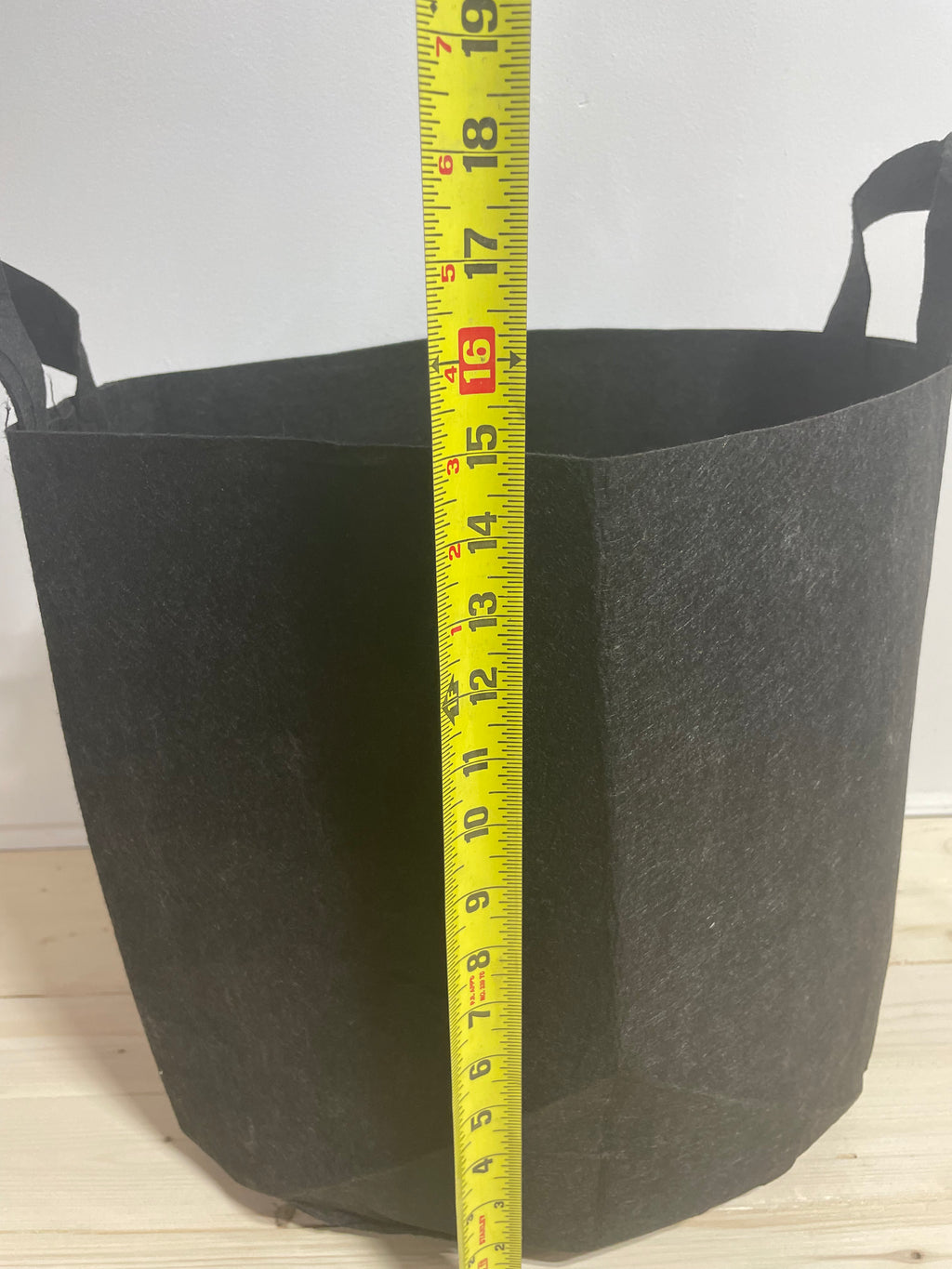 Pot en tissu recyclé 15 gallons / 56 Litres - Noir