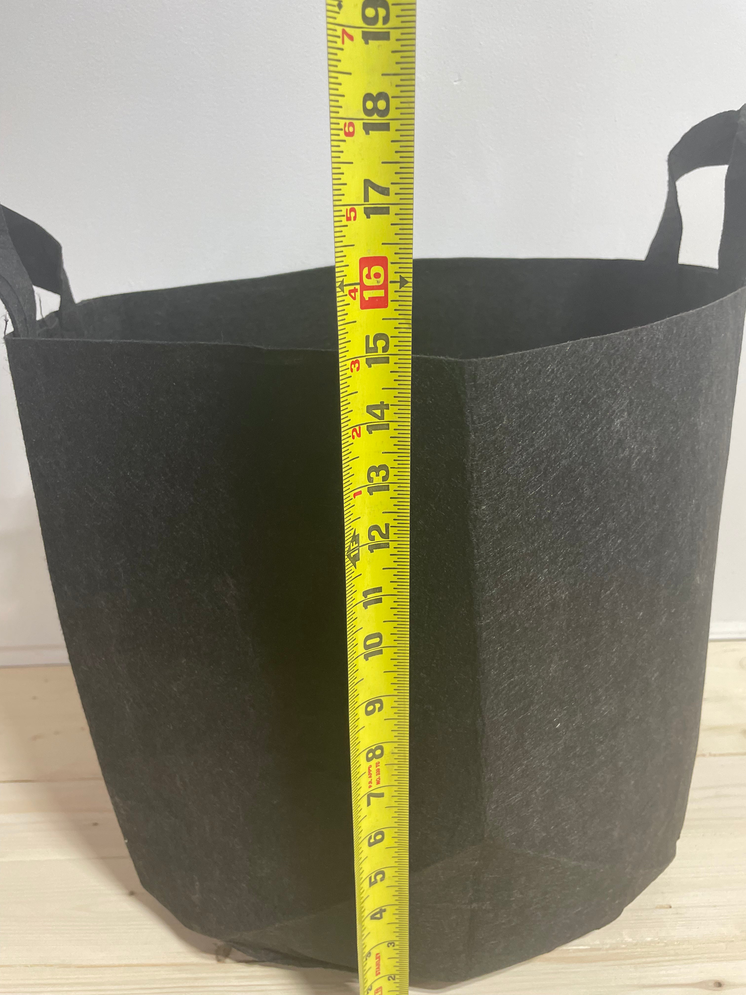 Pot en tissu recyclé 15 gallons / 56 Litres - Noir