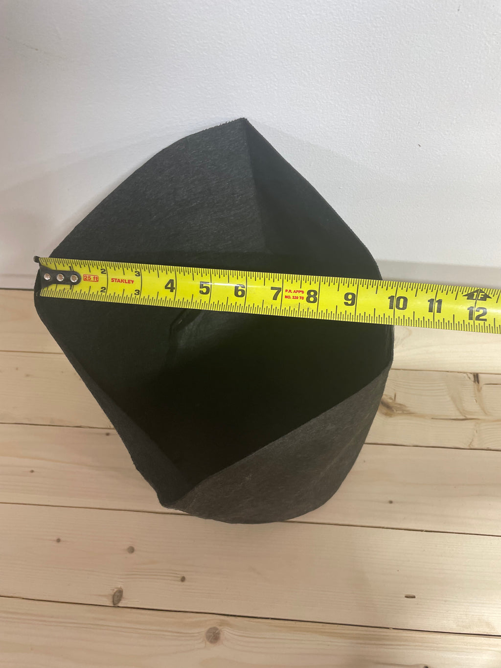 Pot en tissu recyclé 5 gallons / 16 Litres - Noir