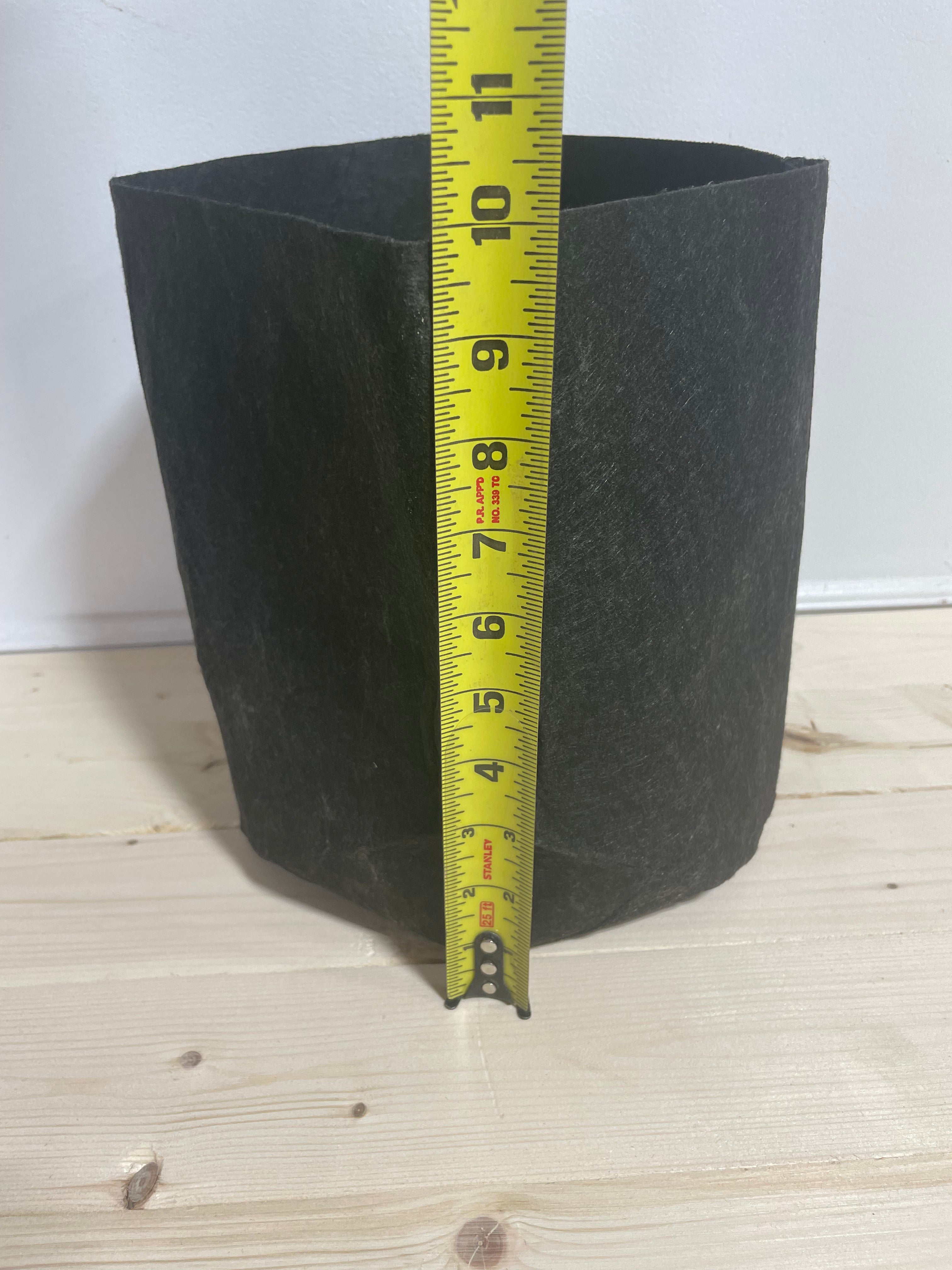 Pot en tissu recyclé 5 gallons / 16 Litres - Noir