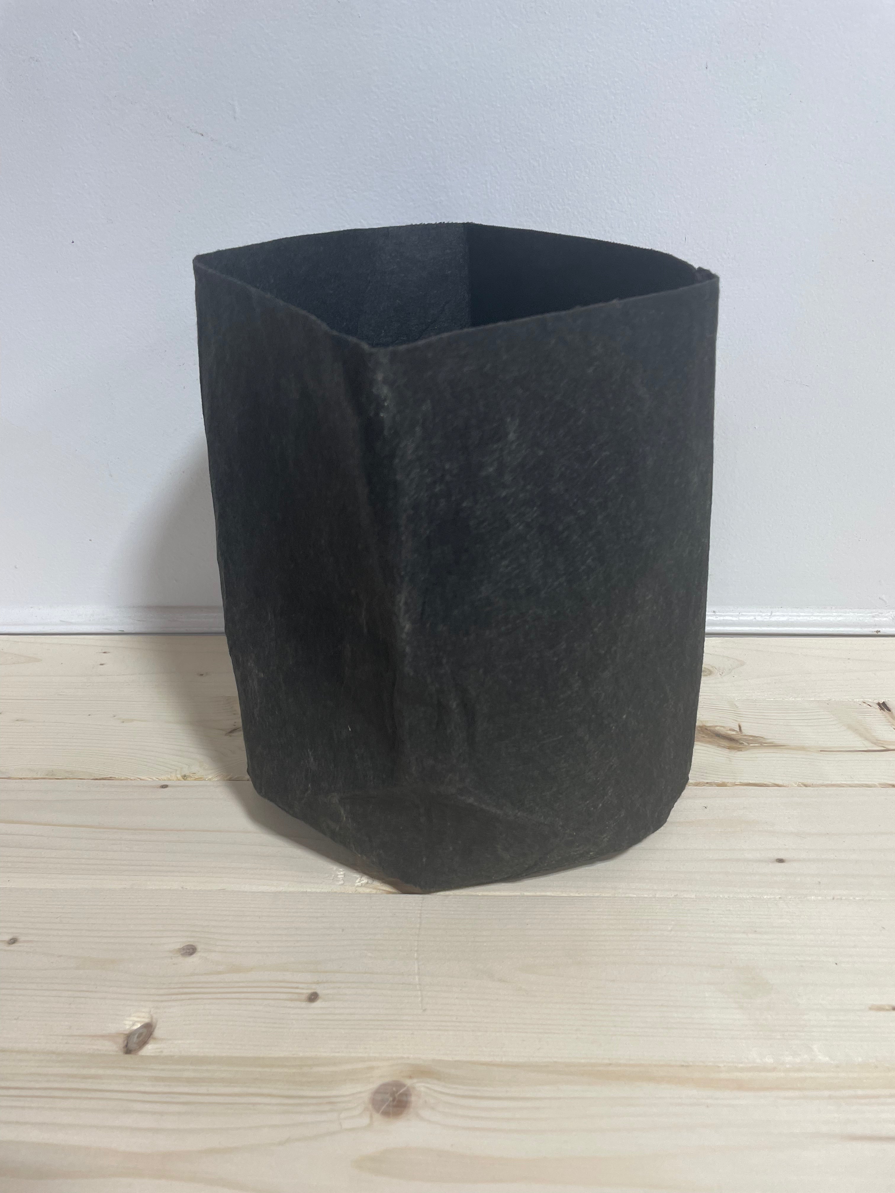 Pot en tissu recyclé 5 gallons / 16 Litres - Noir