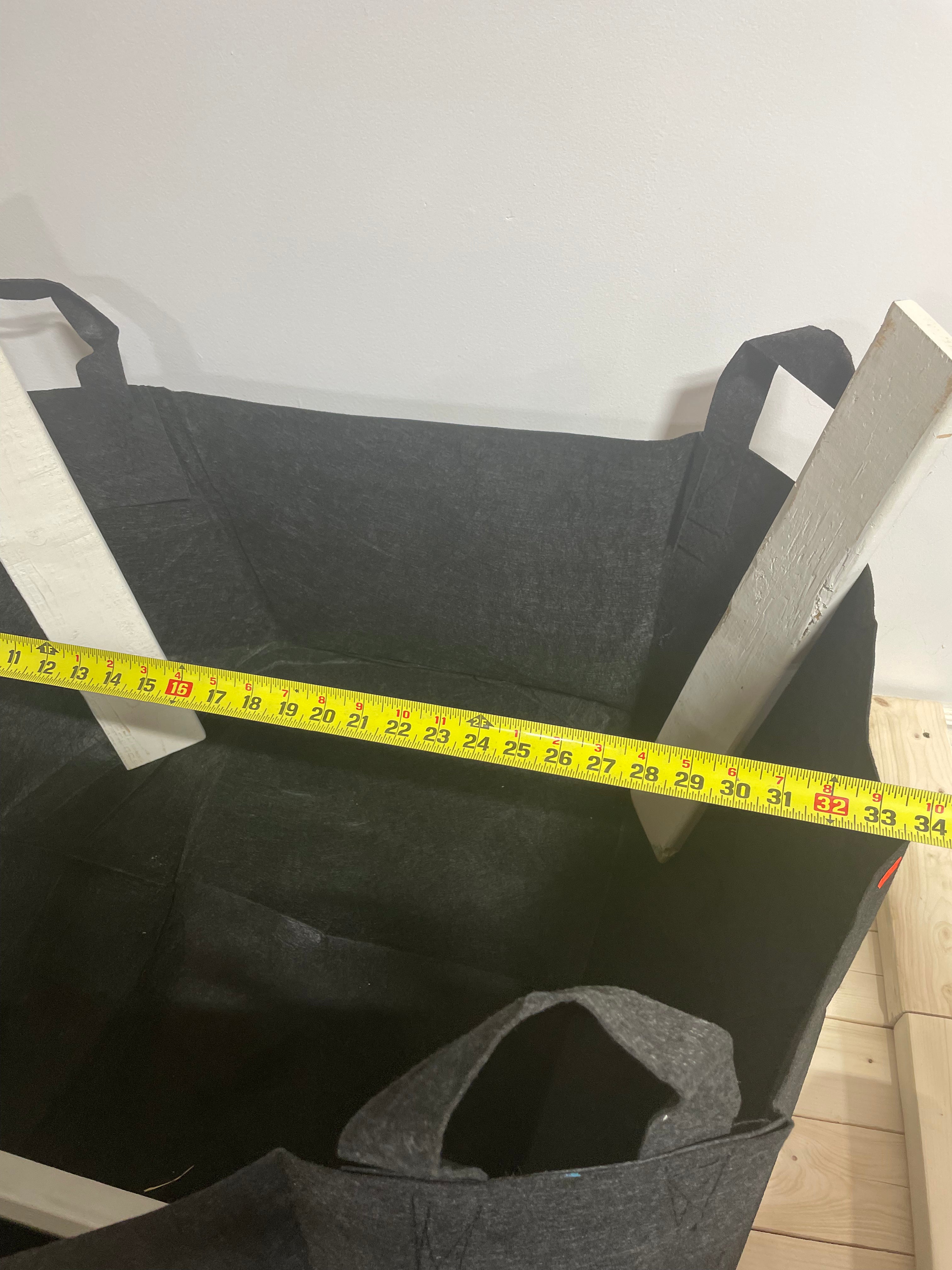 Pot en tissu recyclé 65 gallons / 246 Litres - Noir