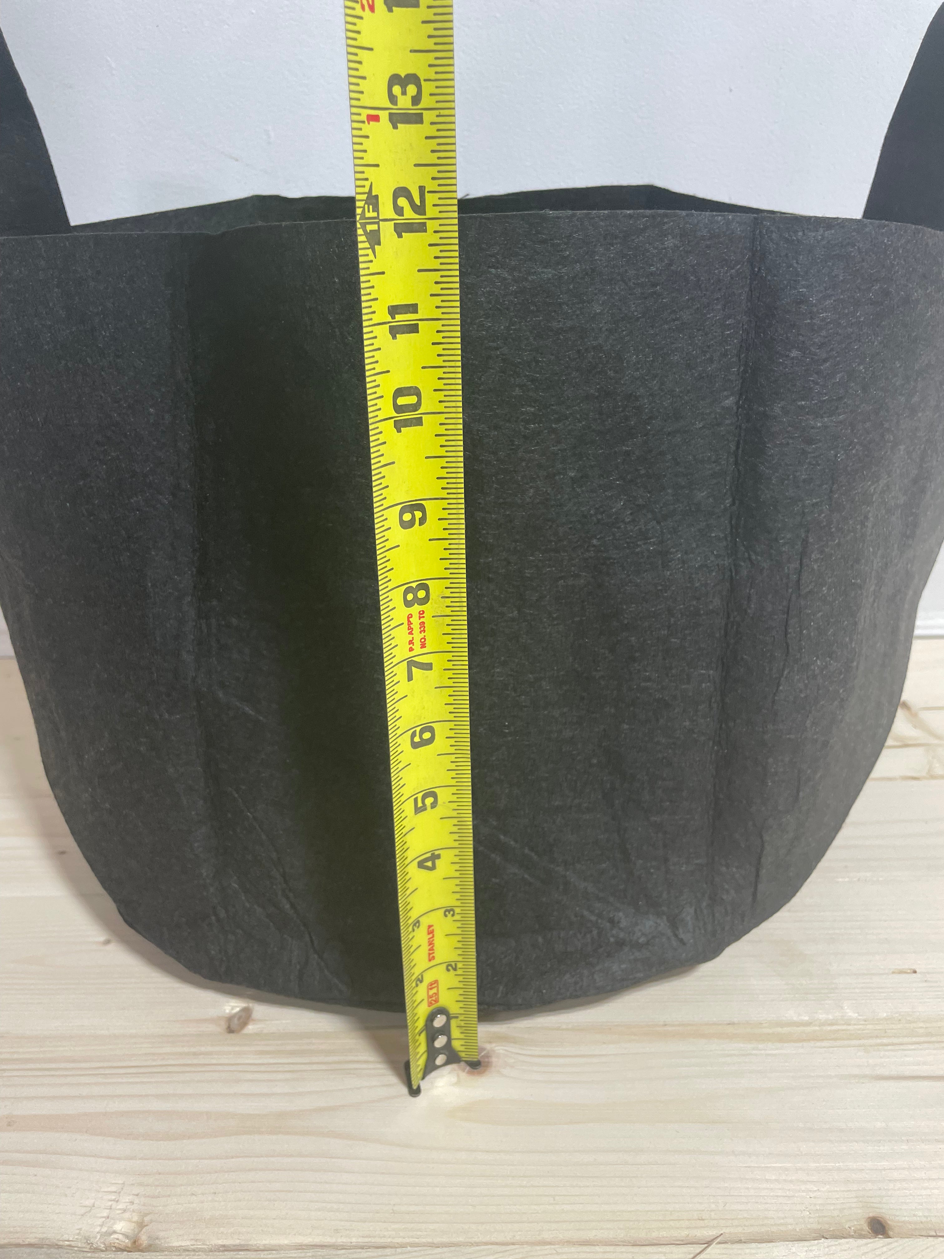 Pot en tissu recyclé 10 gallons / 39 Litres- Noir