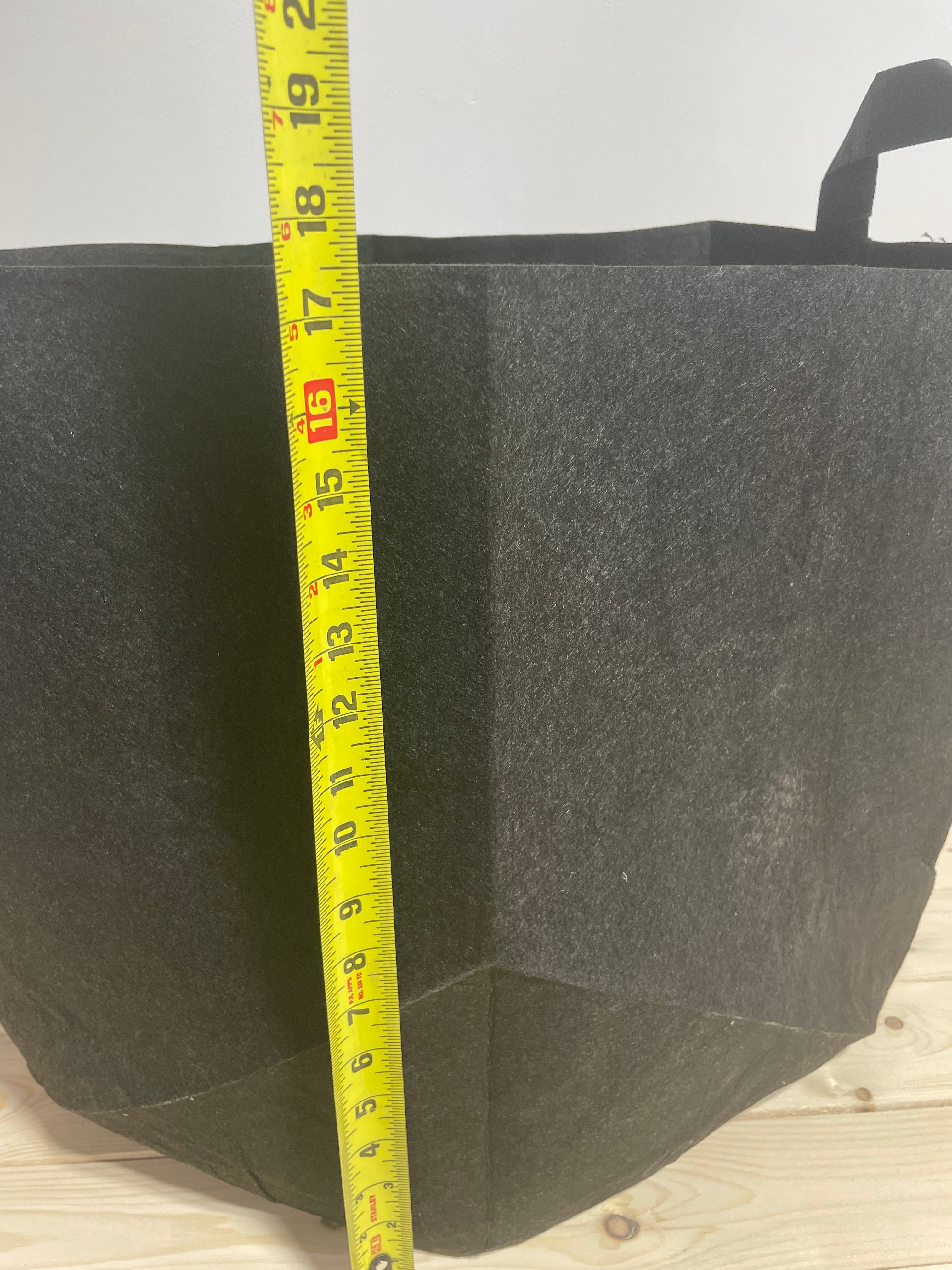 Pot en tissu recyclé 35 gallons / 127 Litres - Noir