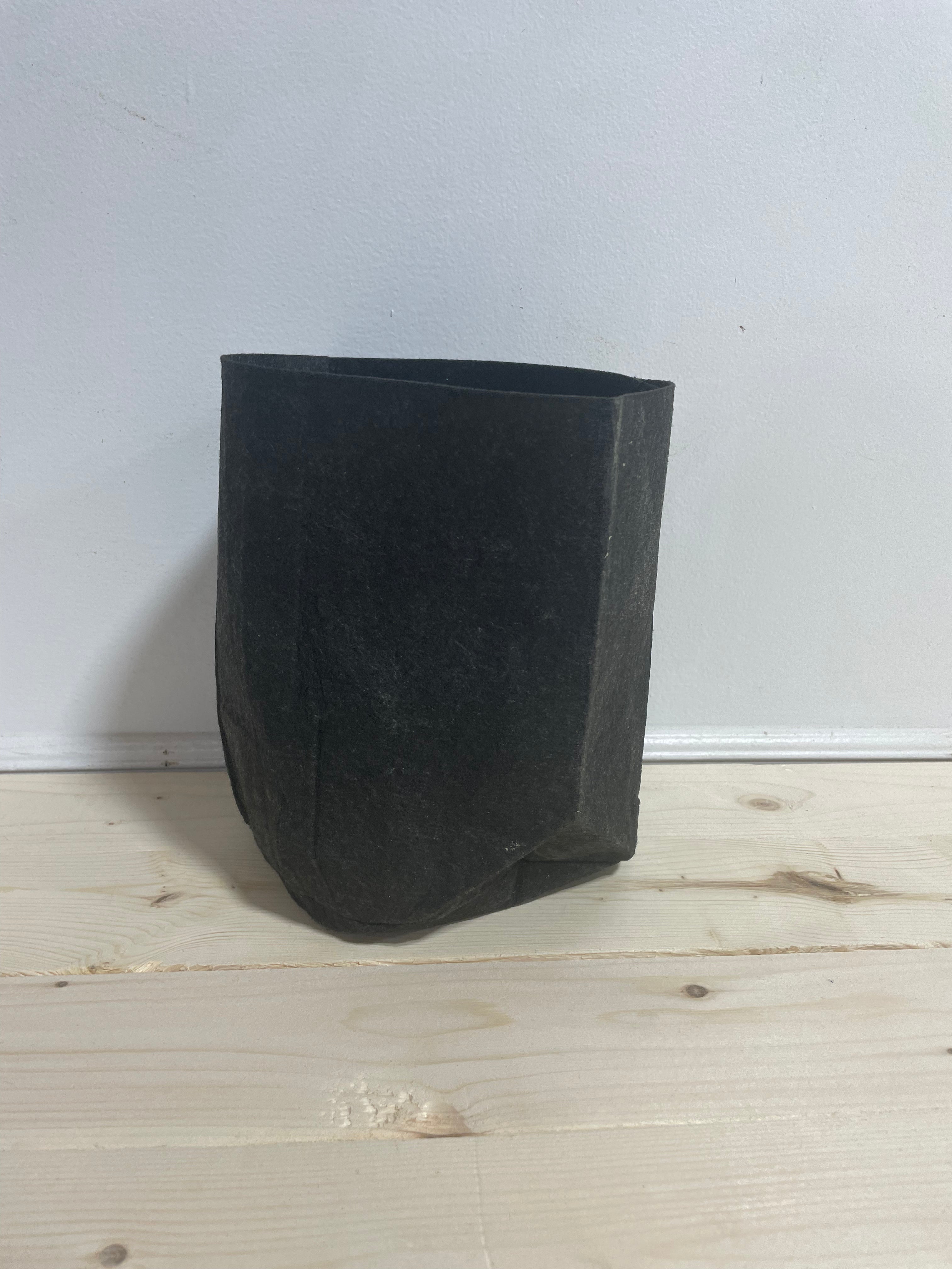 Pot en tissu recyclé 2 gallons / 8 Litres - Noir