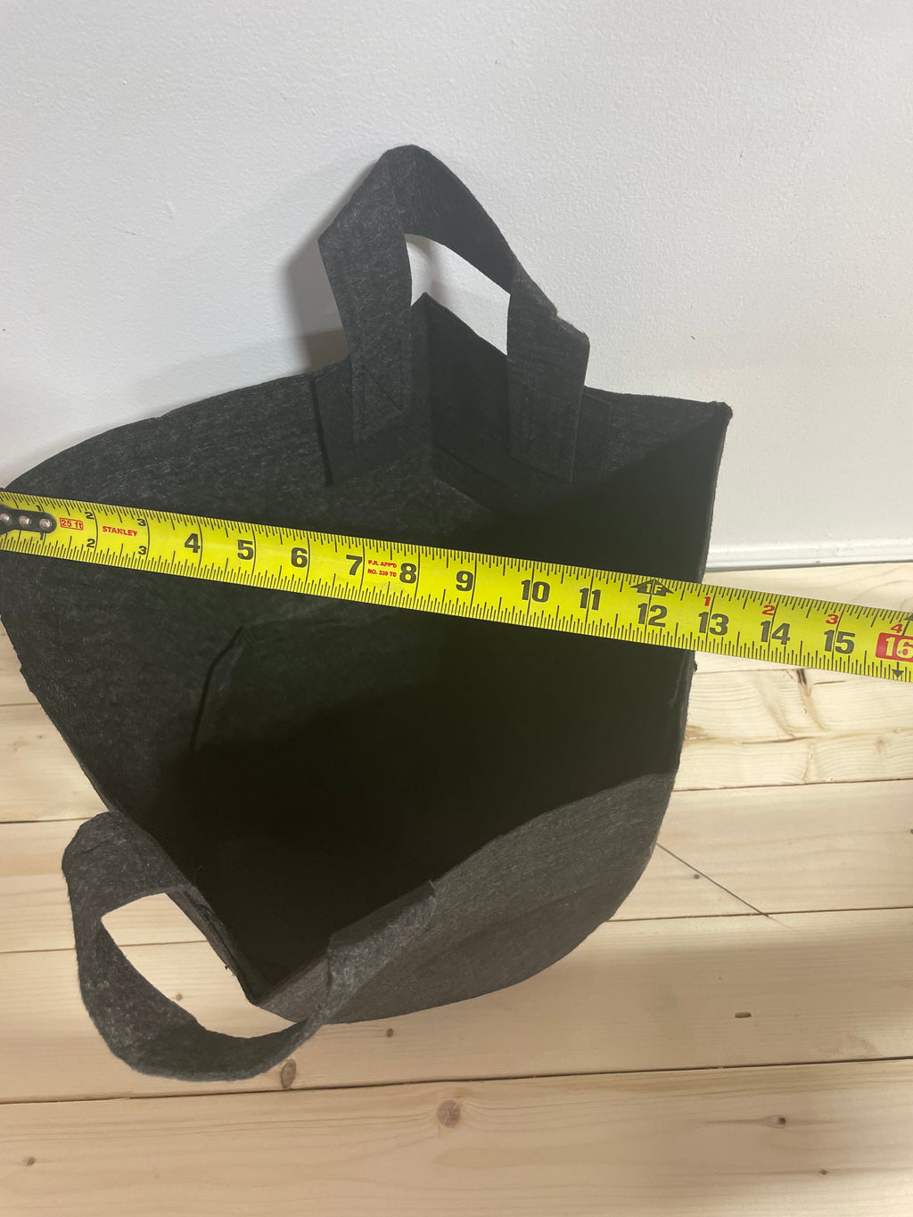 Pot en tissu recyclé 7 gallons / 30 Litres - Noir