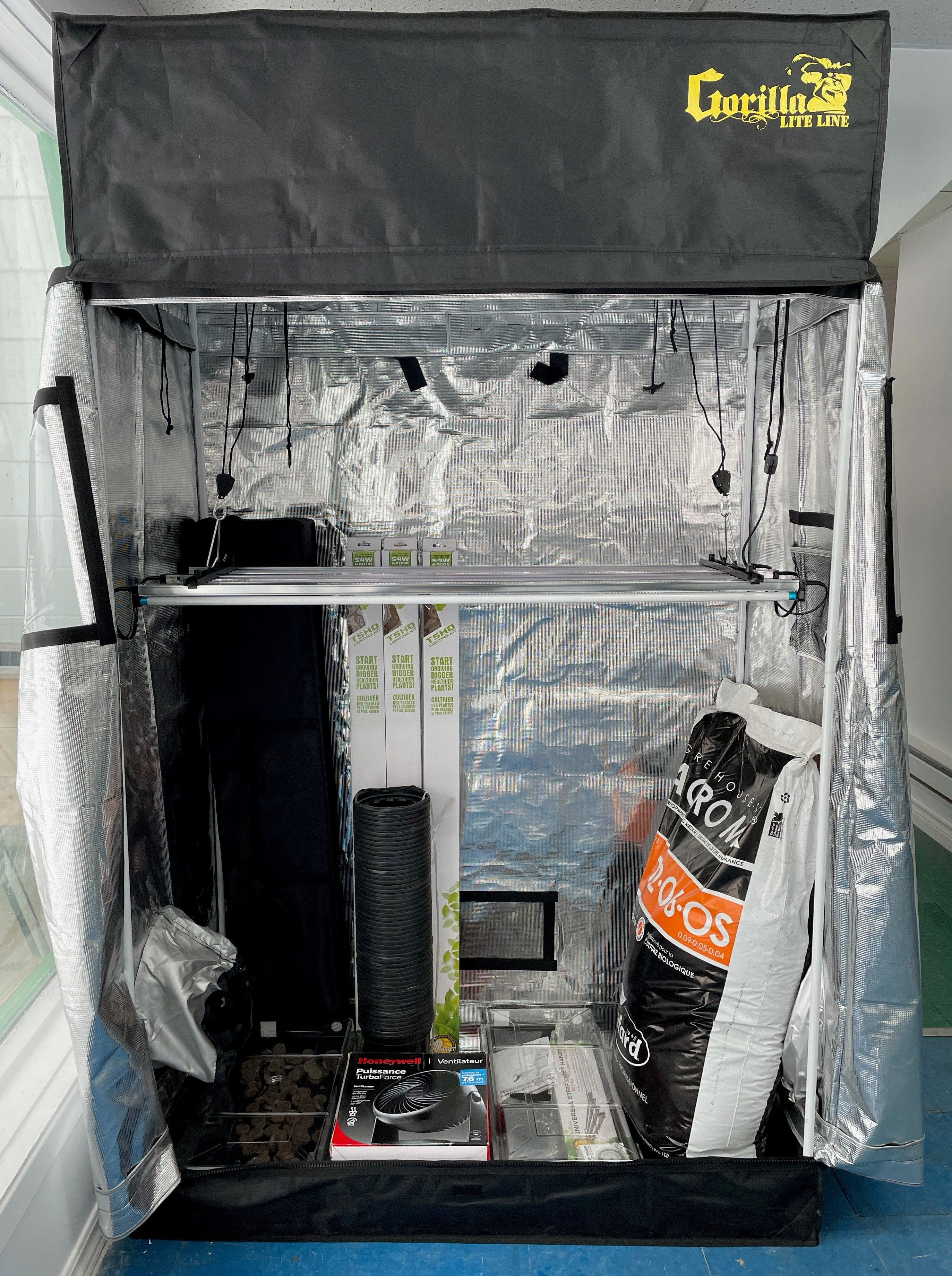 Kit tente de culture complet 2' x 4' x 6,7' semis et démarrage